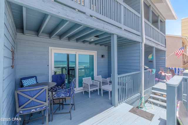 17735 Front Beach Rd Unit 2, Panama City Beach, FL 32413 - view of wooden terrace