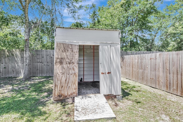 3729 E 9th St, Panama City, FL 32401 - view of shed featuring a fenced backyard