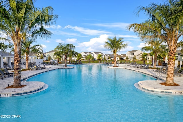 1708 Sumac Ct, Panama City, FL 32405 - community pool featuring a residential view and a patio area