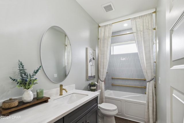 290 Rudys Blaze, Wewahitchka, FL 32465 - full bathroom with vanity, shower / bath combo with shower curtain, and toilet