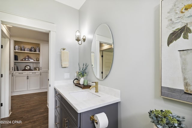290 Rudys Blaze, Wewahitchka, FL 32465 - bathroom with vanity and wood finished floors