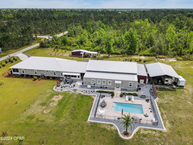 290 Rudys Blaze, Wewahitchka, FL 32465 - view from above of property featuring a forest and a pool