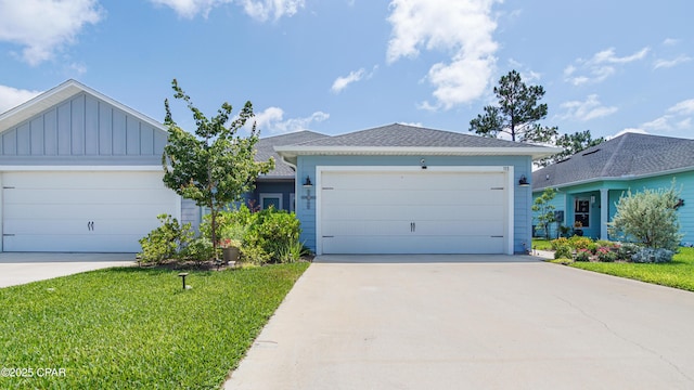 113 Mosaic Dr, Port St Joe, FL 32456 - single story home with driveway, a front lawn, and board and batten siding