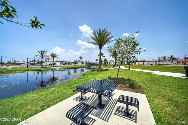 823 Bradley Cir, Lynn Haven, FL 32444 - view of patio featuring a water view