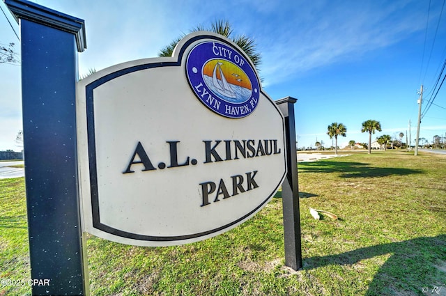 823 Bradley Cir, Lynn Haven, FL 32444 - community sign with a lawn