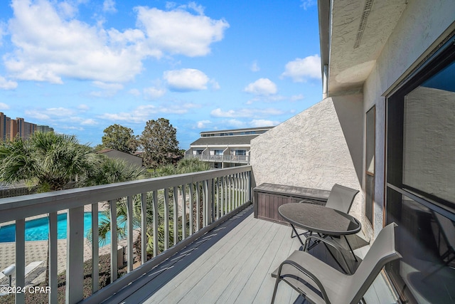 17614 Front Beach Rd Unit 17E, Panama City Beach, FL 32413 - balcony with view of pool area