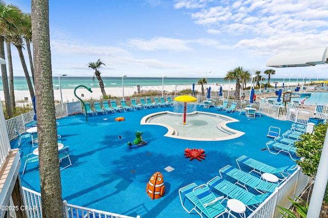 9450 S Thomas Dr Unit 1211, Panama City, FL 32408 - view of pool featuring view of water and beach