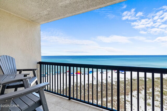 23223 Front Beach Rd Unit C1-502, Panama City Beach, FL 32413 - balcony with view of water and beach