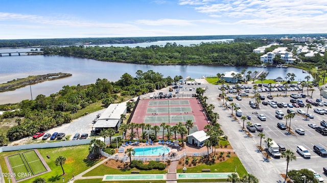 23223 Front Beach Rd Unit C1-502, Panama City Beach, FL 32413 - drone / aerial view of a large body of water and a pool