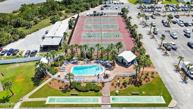 23223 Front Beach Rd Unit C1-502, Panama City Beach, FL 32413 - drone / aerial view of a pool