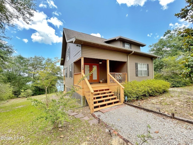 992 Hammond Lake Dr, Fountain, FL 32438 - view of front of house featuring covered porch