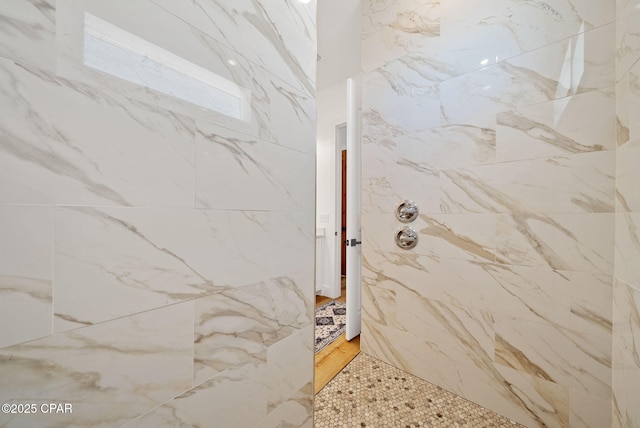309 Tanaga St, Panama City Beach, FL 32413 - bathroom featuring a tile shower