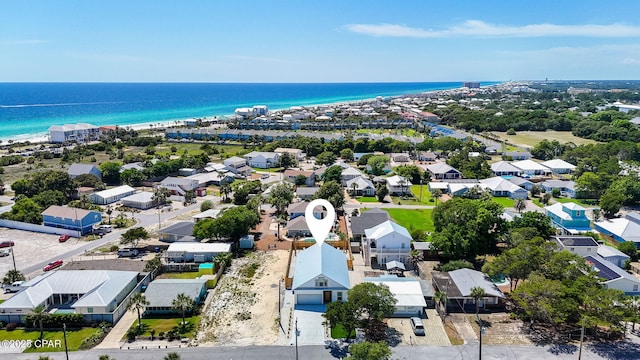 309 Tanaga St, Panama City Beach, FL 32413 - aerial perspective of suburban area with a large body of water