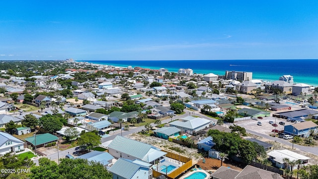 309 Tanaga St, Panama City Beach, FL 32413 - aerial perspective of suburban area featuring a large body of water