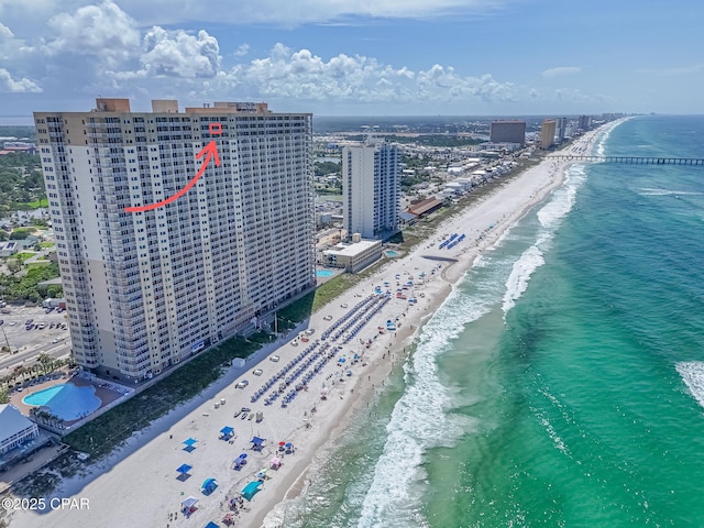 16819 Front Beach Rd Unit 2910, Panama City Beach, FL 32413 - bird's eye view of expansive coastline
