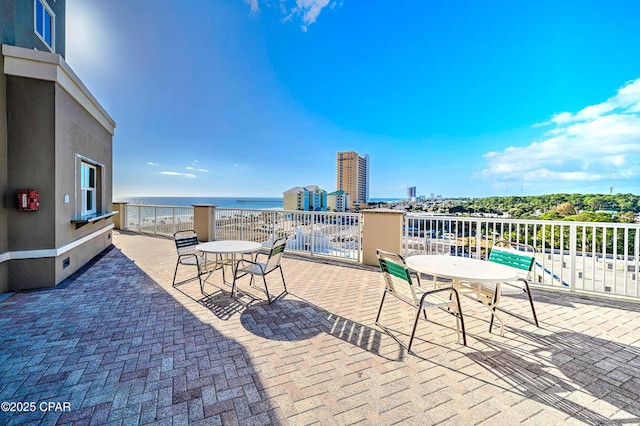 11807 Front Beach Rd Unit 2204, Panama City Beach, FL 32407 - view of patio with a water view