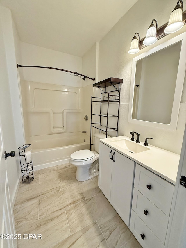 2969 Russ St, Marianna, FL 32446 - bathroom featuring vanity, toilet, and tub / shower combination