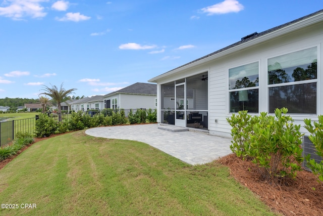 118 Ravine Rd, Inlet Beach, FL 32461 - view of yard with a patio area, a sunroom, and a residential view