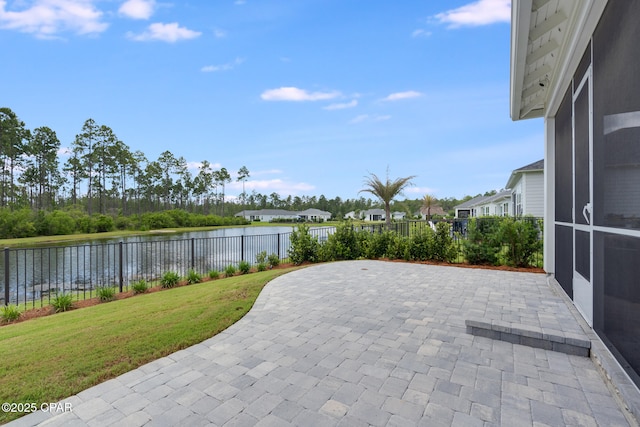 118 Ravine Rd, Inlet Beach, FL 32461 - fenced backyard with a water view and a patio