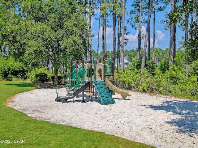 118 Ravine Rd, Inlet Beach, FL 32461 - community playground with a yard and view of wooded area