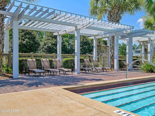 118 Ravine Rd, Inlet Beach, FL 32461 - community pool with a pergola and a patio