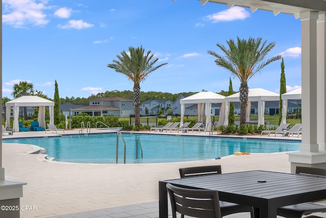 118 Ravine Rd, Inlet Beach, FL 32461 - community pool with a patio, a residential view, and a gazebo