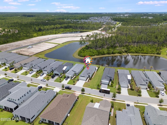 118 Ravine Rd, Inlet Beach, FL 32461 - aerial perspective of suburban area with a forest and a nearby body of water