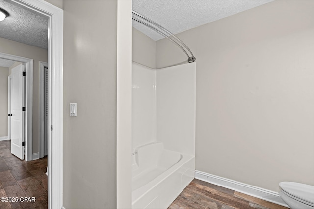 2932 Palmetto Ridge Way, Lynn Haven, FL 32444 - bathroom with a textured ceiling and wood finished floors