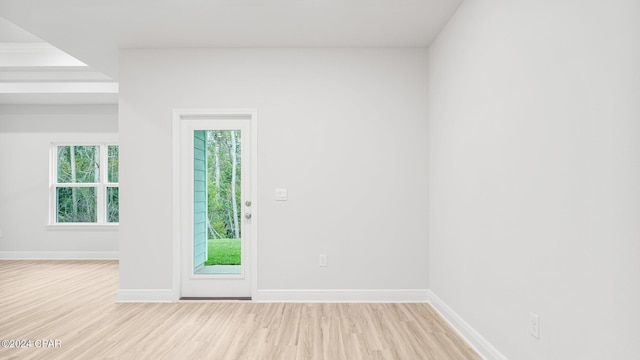 698 Norris Dr, Port St Joe, FL 32456 - foyer with wood finished floors and baseboards