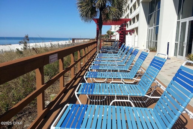 10811 Front Beach Rd Unit 2304, Panama City Beach, FL 32407 - deck featuring view of water and beach