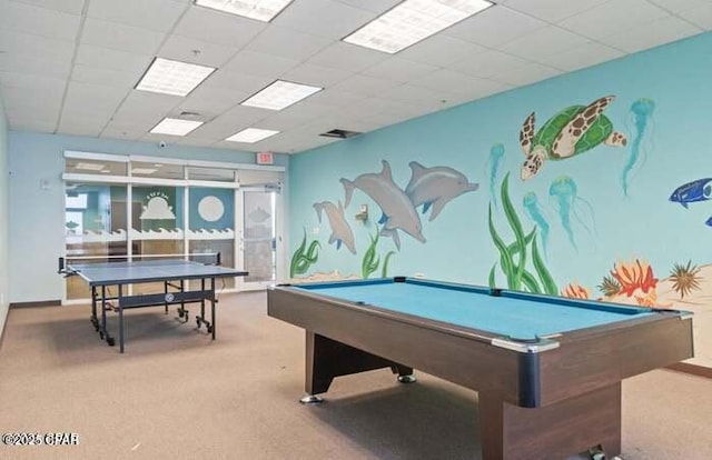 10811 Front Beach Rd Unit 2304, Panama City Beach, FL 32407 - recreation room with carpet and pool table