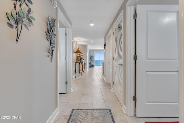 10713 Front Beach Rd Unit 904, Panama City Beach, FL 32407 - hall featuring recessed lighting and light tile patterned flooring