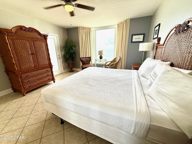 14701 Front Beach Rd Unit 536, Panama City Beach, FL 32413 - bedroom featuring light tile patterned floors and ceiling fan