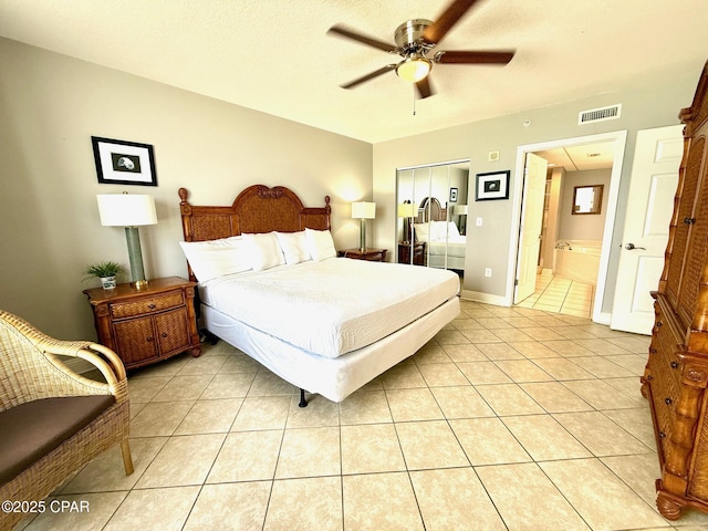 14701 Front Beach Rd Unit 536, Panama City Beach, FL 32413 - bedroom with light tile patterned floors and a ceiling fan