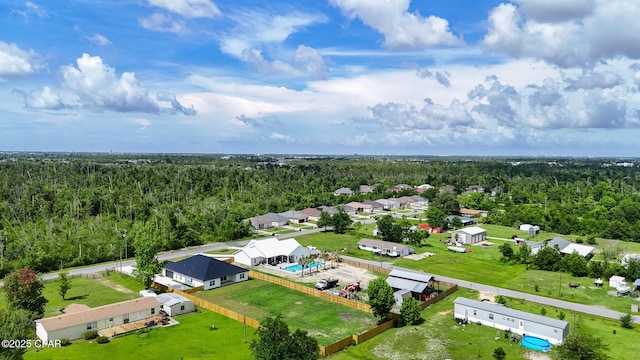 1306 E 26th St, Lynn Haven, FL 32444 - aerial perspective of suburban area with a forest
