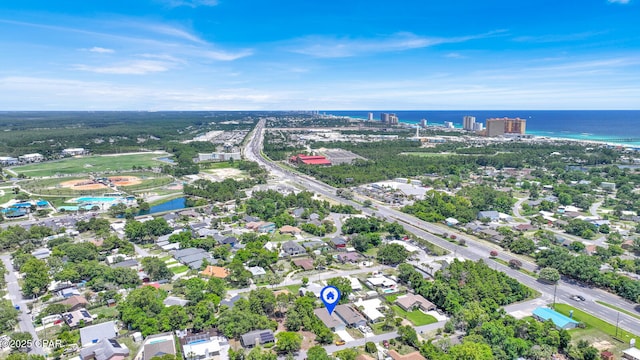 112 Christopher Dr Unit B, Panama City Beach, FL 32413 - aerial view of property and surrounding area with a large body of water