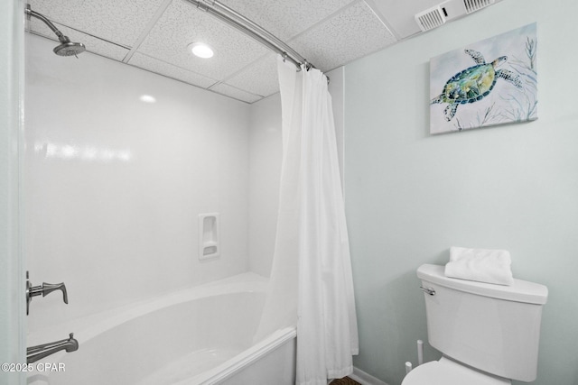 10509 Front Beach Rd Unit 1000, Panama City Beach, FL 32407 - bathroom featuring a drop ceiling and shower / tub combo with curtain