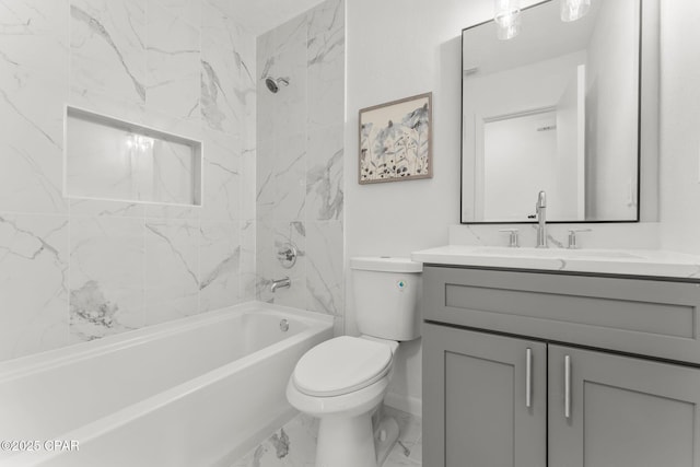 2020 Greenbriar Blvd, Lynn Haven, FL 32444 - full bath with vanity, marble look tile flooring, and tub / shower combination