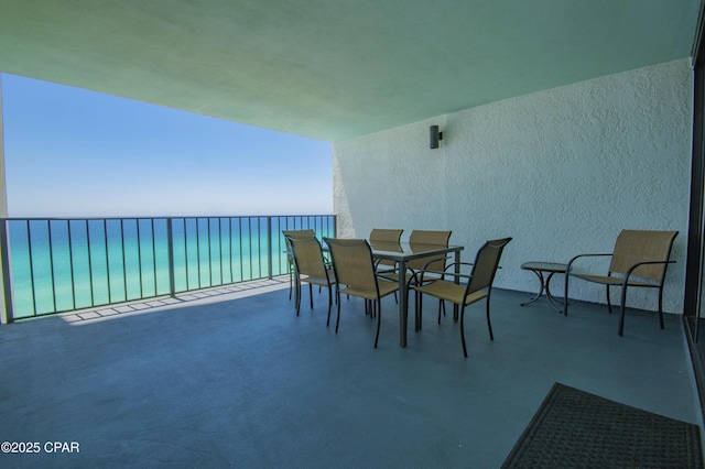 6201 Thomas Dr Unit 1005, Panama City Beach, FL 32408 - patio / terrace featuring a water view