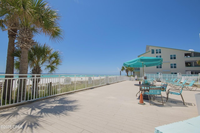 6201 Thomas Dr Unit 1005, Panama City Beach, FL 32408 - view of property's community featuring view of nearby beach and a deck with water view