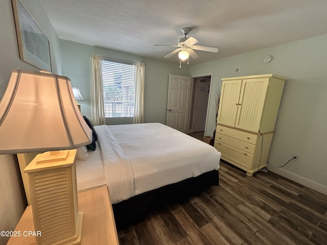 16819 Front Beach Rd Unit 107, Panama City Beach, FL 32413 - bedroom with dark wood finished floors and ceiling fan