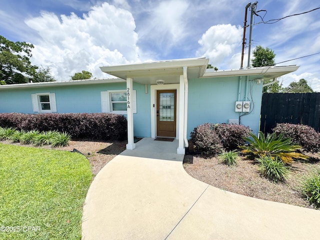 2816 N Panama Ave Unit A & B, Panama City, FL 32405 - view of front facade featuring concrete block siding