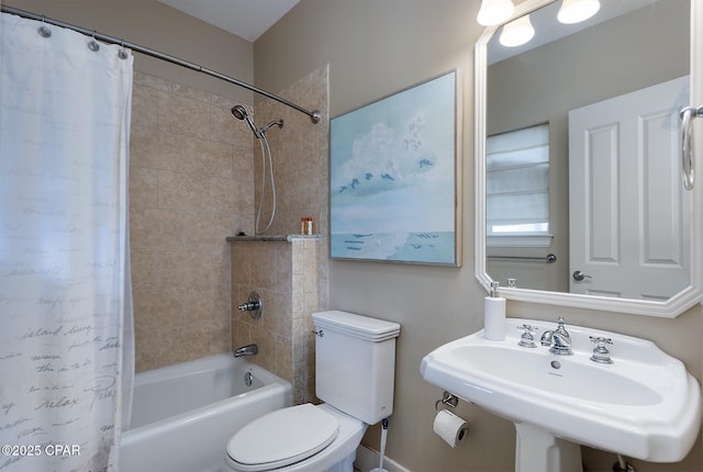 8410 Thomas Dr Unit 1, Panama City Beach, FL 32408 - full bath featuring shower / bath combo with shower curtain and a sink