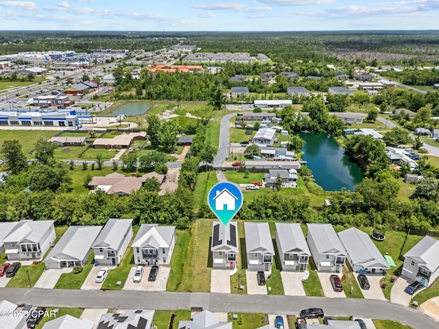 406 Raven Ln, Panama City, FL 32404 - aerial perspective of suburban area with a nearby body of water