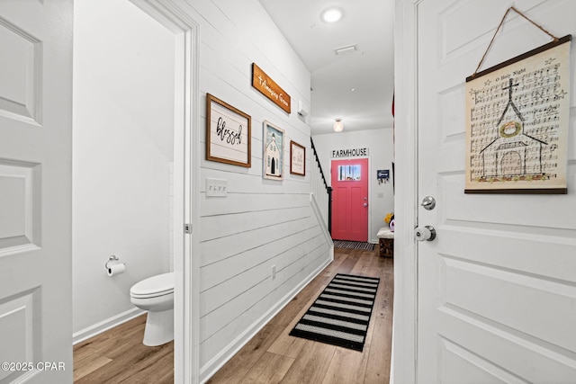 406 Raven Ln, Panama City, FL 32404 - hall with wood finished floors and recessed lighting