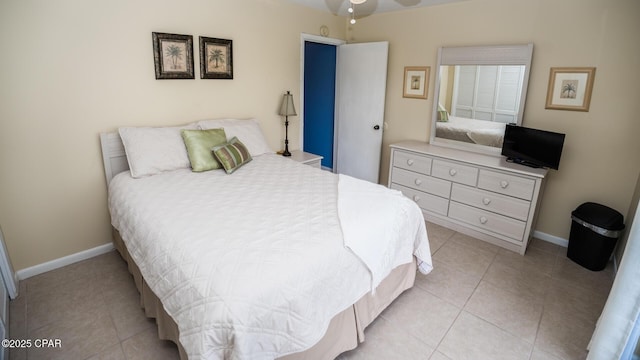 17670 Front Beach Rd Unit I4, Panama City Beach, FL 32413 - bedroom with light tile patterned floors and baseboards