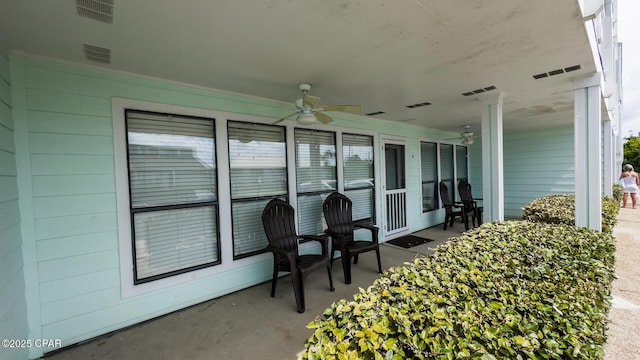 17670 Front Beach Rd Unit I4, Panama City Beach, FL 32413 - view of patio / terrace featuring ceiling fan