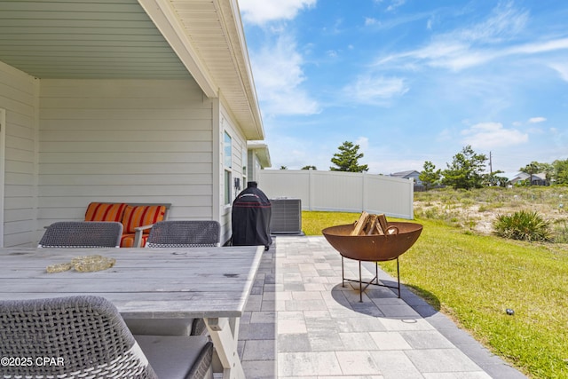 21818 Kelly Pines Pl, Panama City Beach, FL 32413 - view of patio featuring a fire pit