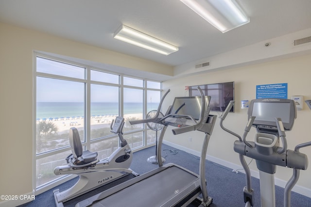 10625 Front Beach Rd Unit 1102, Panama City Beach, FL 32407 - workout area featuring baseboards