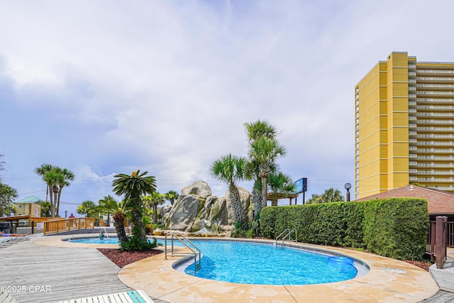 17620 Front Beach Rd Unit 4U, Panama City Beach, FL 32413 - community pool with a wooden deck